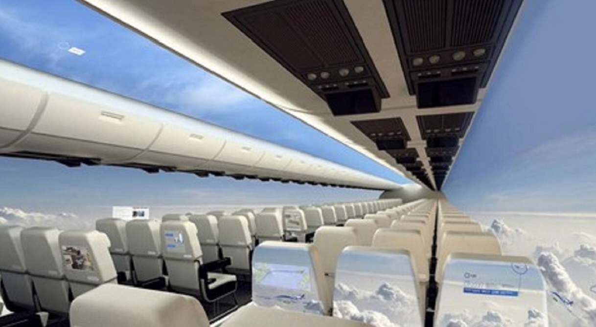 Un nouveau type d'avion sans aucun hublot mais offrant une vue panoramique de l'extérieur!